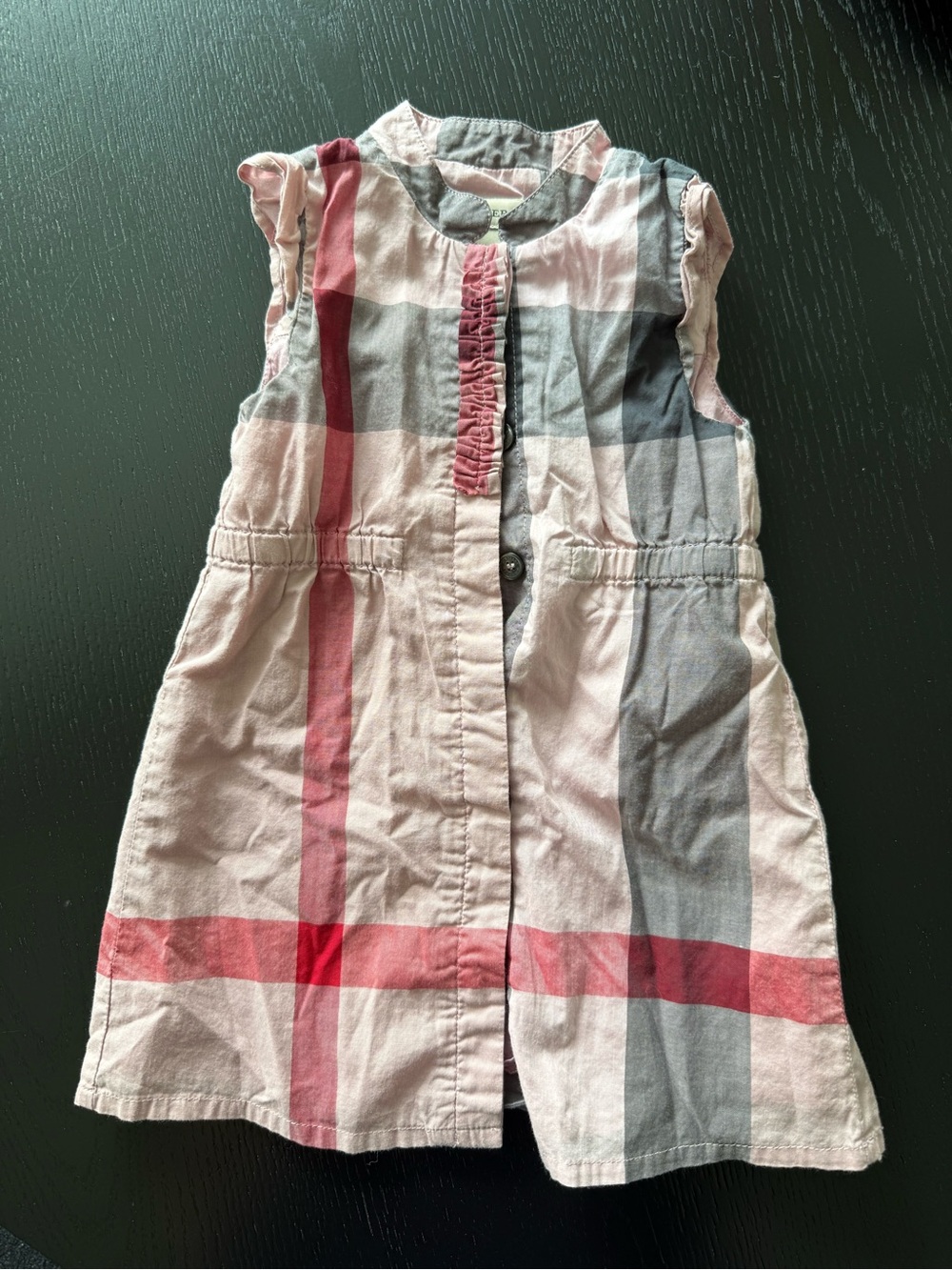 Baby Girl Pink Plaid Burberry Sleeveless Dress